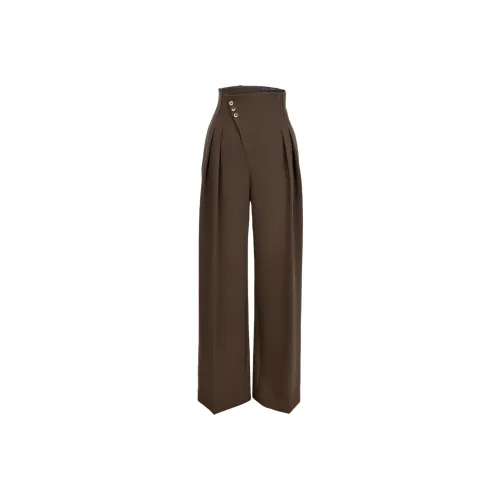 Tang Xi Кофейно-зеленые Женские Повседневные Брюки