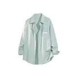 Зелёный Белый Полосы (Tn Американский TangLion Белый Логотип на груди)