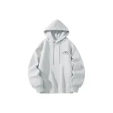 [Heavyweight Флис с подкладкой] Белый Фотиния Серый (Mk PEAK HIGHER Логотип на груди)