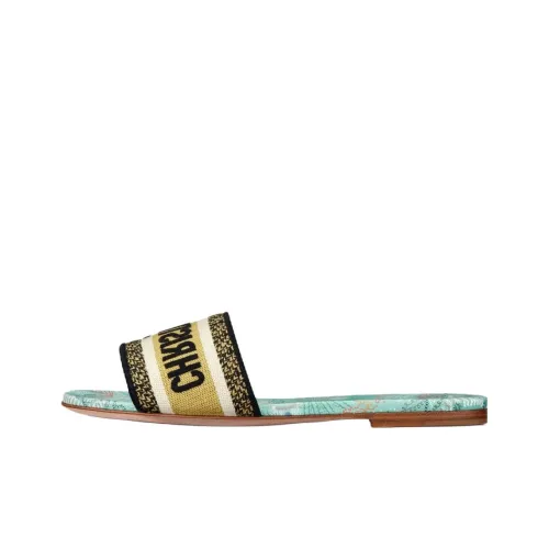 DIOR Dway Вышивка Слипоны Женские Мятно-зеленый