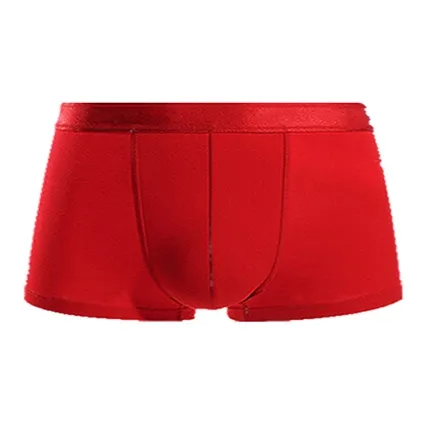 POLIXIAOJIE Мужской Красный 100% хлопок Трусы Мужские Боксер