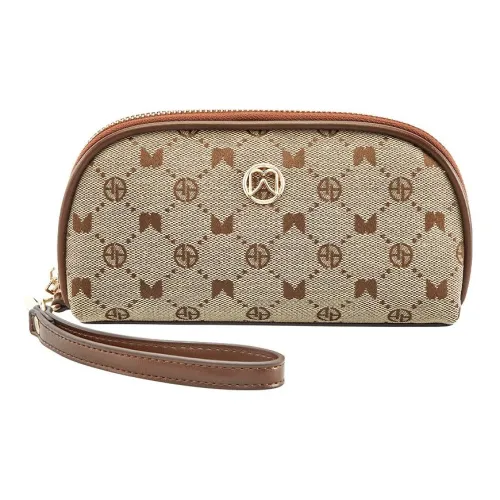 AOKANG Ткань Чехол для телефона Косметичка Ручная сумка-тоут Клатч Женская Эбеновое дерево Классический черный Элегантный белый