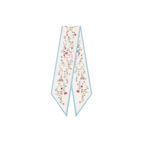 Шелковые шарфы Givenchy для женщин светло-синий белый