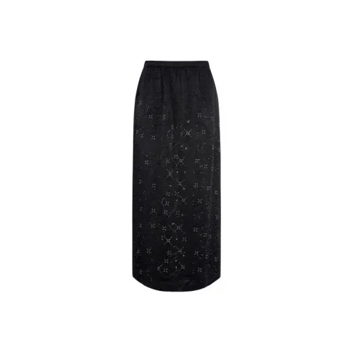 TCH Черные Женские Повседневные Длинные Юбки