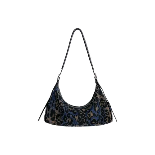 JPJ Denim Сумка через плечо Женская с леопардовым принтом синий
