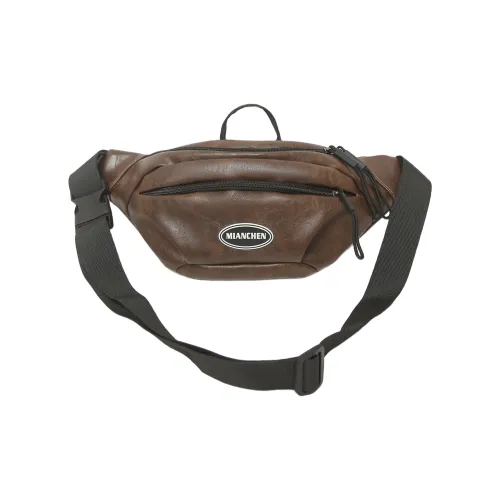 Single Warehouse ПУ (полиуретан) Сумка через плечо Sling Сумка Обычная Унисекс Кофе Черный