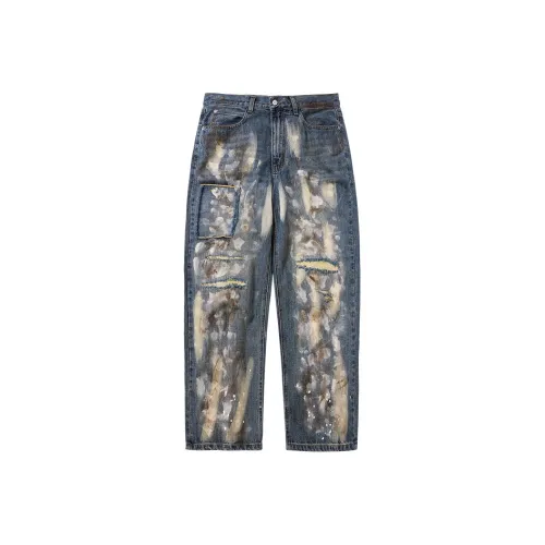 MARK ROBERTSON Blue Unisex Jeans MARK ROBERTSON Синий Унисекс Джинсы