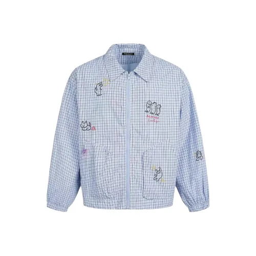SNEIKLAU Blue Unisex Shirts SNEIKLAU Синий Унисекс Рубашки