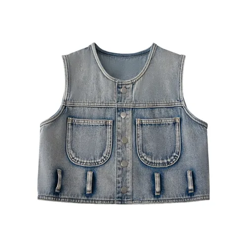 UENA Винтажный синий топ без рукавов в наличии Женские топы без рукавов