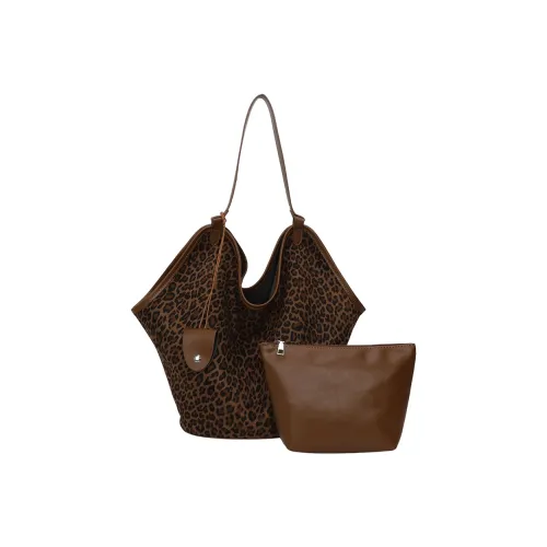 WRELS ПУ (полиуретан) Сумка Стандартная Леопардовый принт Кофейный Черный Хаки Кофейный Коричневый