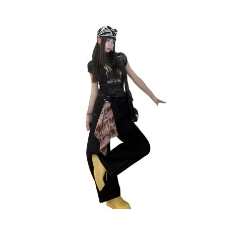 AMBER LIGHT Черные Унисекс Джинсы