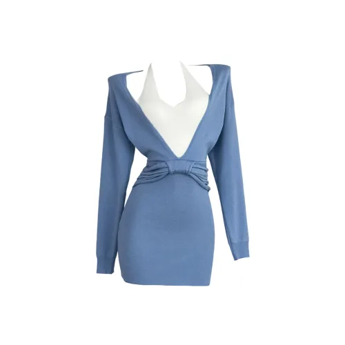 GRAYISMOON Длинное платье с длинными рукавами женское