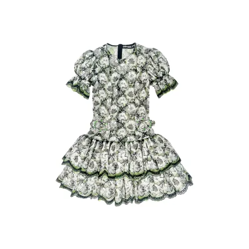 CHOPOVA LOWENA Кружево Мини Платье Короткий Рукав Платье Женское