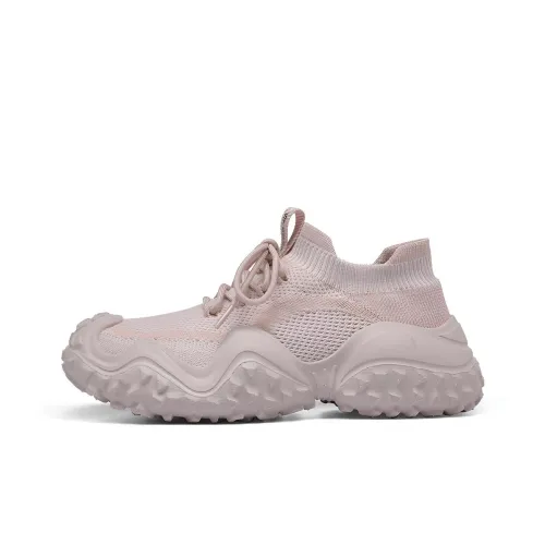 ST SAT Дышащая сетка Обувь Амортизаторы Устойчивые к истиранию Противоскользящие MID Топ Толстоподошвенные кроссовки Женские