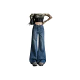 Винтажные синие брюки до щиколотки