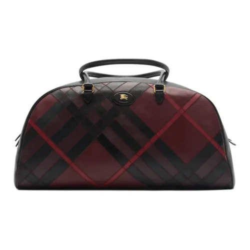 Burberry Сумка-боулинг Highlands Крупного Размера​ Круглые Кожаные Ручки Застежка-молния Внутренние Карманы Со Свободным Доступом