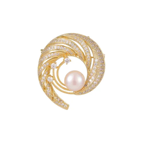 Фиолетовый Пресноводный Жемчуг Броши Унисекс