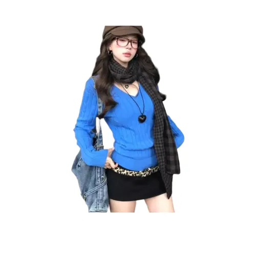 OURUOKE Синий Женский Трикотаж