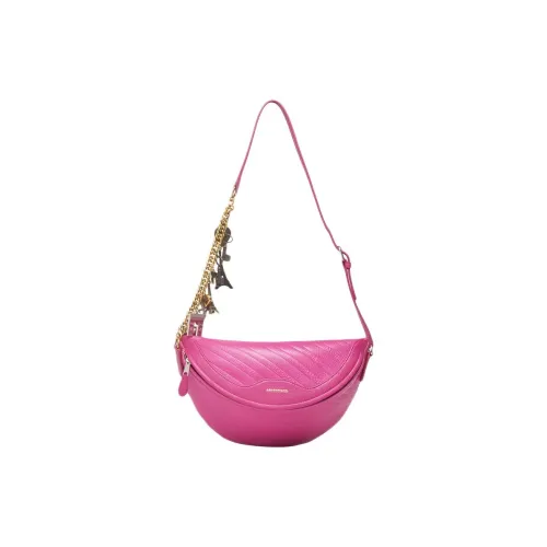 Balenciaga Сумка через плечо из овечьей и коровьей кожи женская розовая