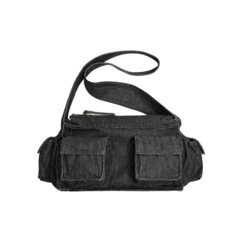 ZARA Хлопок Сумка через плечо Унисекс Черный