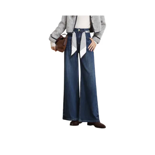 LUYOUYE Лазурный с бесплатным шелковым шарфом женские джинсы