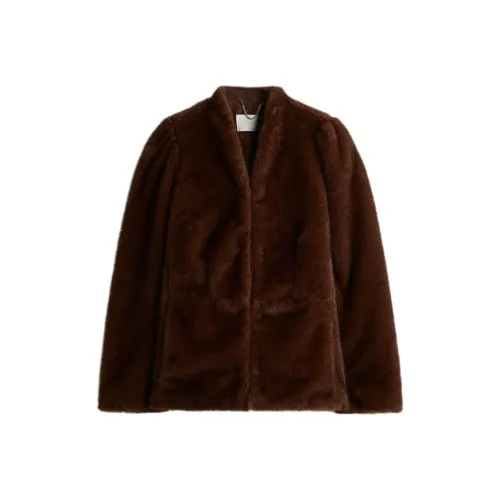 H M Темно-коричневые женские бархатные куртки