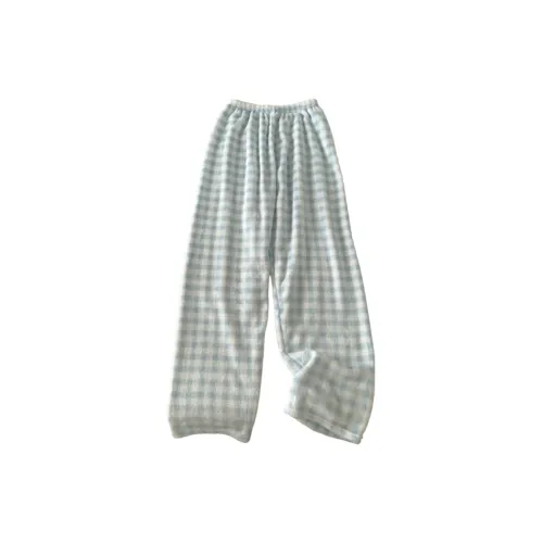 OEING Синие Клетчатые Брюки Женские Пижамные Штаны