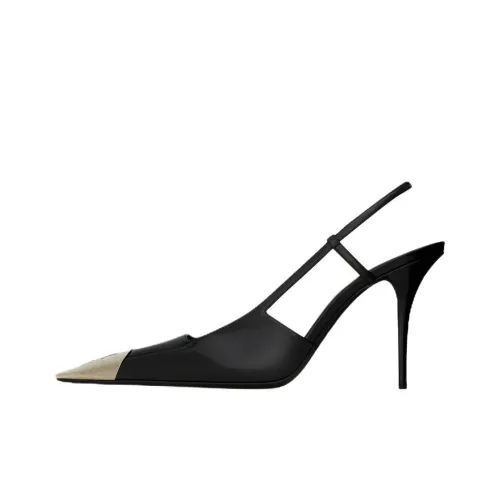 SAINT LAURENT JEANNE Узкий каблук Высокие каблуки 9 см Женские Черный