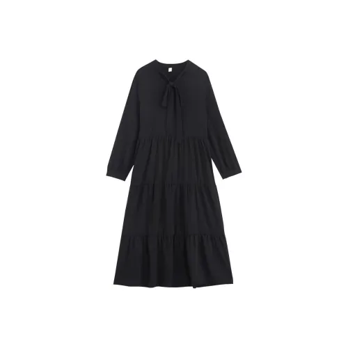 SECFLY OFFICIAL Длинное платье с длинными рукавами женское