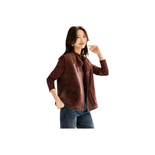 Mo Han Yi Mei Горячий какао Цвет Женские жилеты