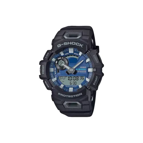 CASIO GBA 900 Collection Кварцевый механизм Смольный ремешок Часы Мужские Синий циферблат