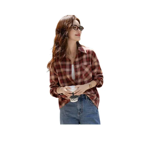 LADYXIEXIE Кирпично-красные Женские Рубашки