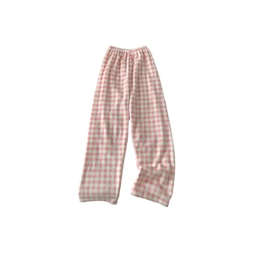OEING Розовые клетчатые штаны женские пижамные штаны