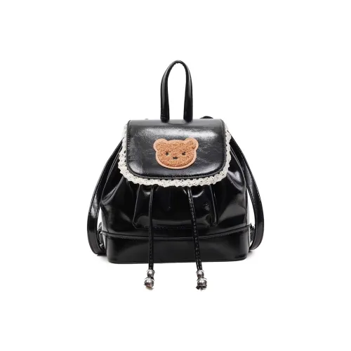 AUNG ПУ (полиуретан) Рюкзак Стандартный Черный Экрю Бургунди Кофейный