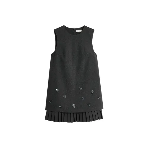 Inman Темно-серый Женские Платья без рукавов