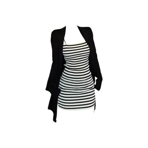 GRAYISMOON Slip Платье + Кардиган Женские Слип Платья