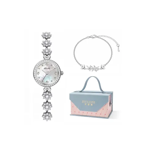 JIFEISHI Кварцевый механизм сплав ремешок женские часы жемчужная раковина цвет циферблат часов