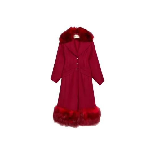 Blumarine Red Women's Coat Blumarine Красный Женское Пальто