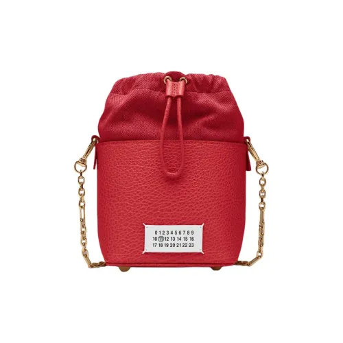 Maison Margiela 5AC Шнур Дизайн Ведрообразная Сумка Плечевая Сумка Маленькая Женская Красная