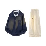 Темно-синий & Абрикос