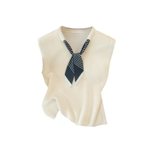 Cypress House Экрю Женские Жилеты