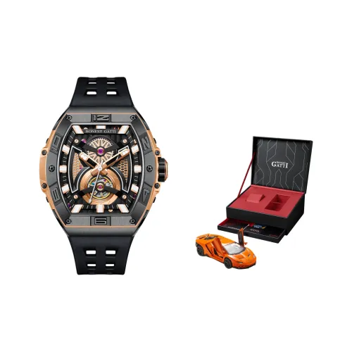 BONEST GATTI Автоматический механический механизм Часы Мужские Часы Черепный циферблат