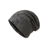 Рваный платок-шапка - серый