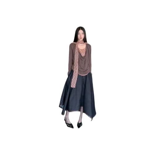 BIFH Коричневый Женские Комплекты с Юбкой