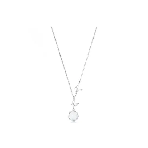 KiNGZiT Цветное стекло Серебряные ожерелья Женские