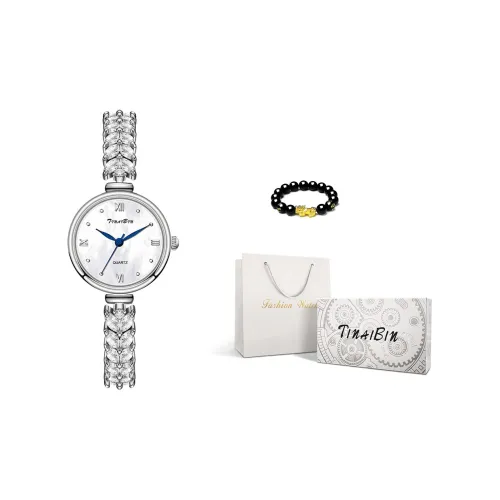 TINAIBIN Mermaid Series Кварцевый механизм Сплав Ремешок Часы Женские Серебристый циферблат