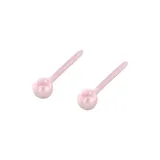 Биологическая керамика, шипы, серьги - розовый