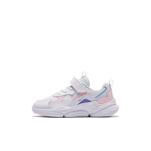 ERKE KIDS Облако Dome Oтскок Устойчивый к истиранию Slip Resistant MID Топ Kids Lifestyle Shoes Белый Erke Arctica Розовый