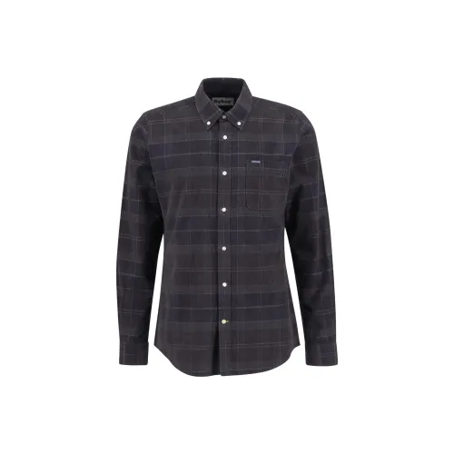 BARBOUR Фиолетовый Кофе Мужские Рубашки