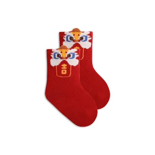 POLIXIAOJIE 3D-эффект Танец льва Унисекс MID Носки до икры